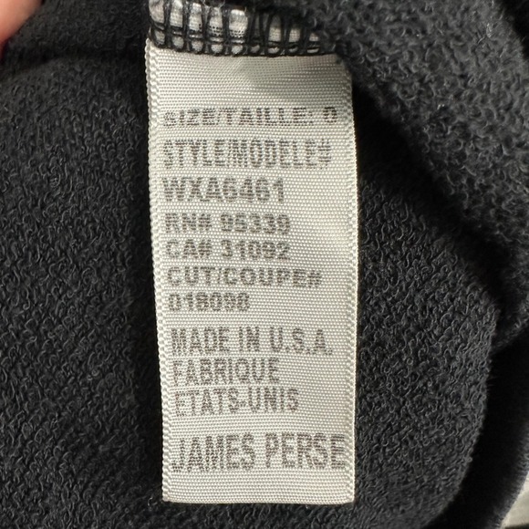 James Perse Raglan Sleeve French Terry Sweatshirt Dress Mini Black 0 Extra Small - Picture 5 of 9